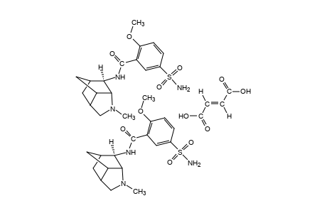 N-(1-methyloctahydro-3,5-methanocyclopenta[b]pyrrol-6-yl)-5-sulfamoyl-o-anisamide, fumarate(2.1)