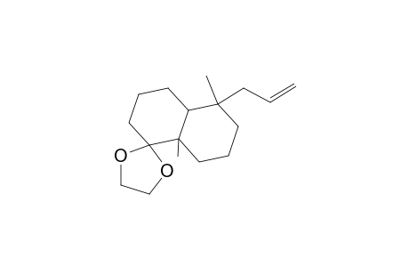 (14aS,5S,8aS)-(-)-3,4,4a,5,6,7,8,8a-octahydro-5,8a-dimethyl-5-(prop-2'-enyl)naphthalen-1(2H)-one ethylene acetal