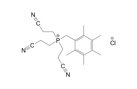 (2,3,4,5,6-pentamethylbenzyl)tris(2-cyanoethyl)phosphonium chloride