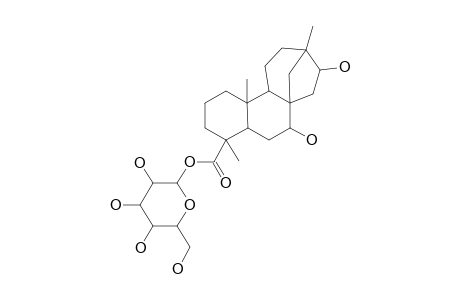 ENT-7-ALPHA,16-BETA-DIHYDROXYBEYERAN-19-OIC_ACID_ALPHA-D-GLUCOPYRANOSYL_ESTER