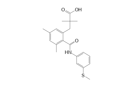 2-{[m-(METHYLTHIO)PHENYL]CARBAMOYL}-alpha,alpha,3,5-TETRAMETHYLHYDROCINNAMIC ACID