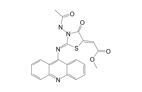 METHYL-[2-(ACRIDIN-9-YLIMINO)-3-(ACETYLAMINO)-4-OXOTHIAZOLIDIN-5-YLIDENE]-ACETATE