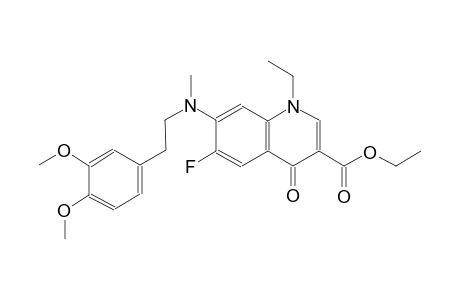 Ethyl 7-[[2-(3,4-dimethoxyphenyl)ethyl](methyl)amino]-1-ethyl-6-fluoro-4-oxo-1,4-dihydro-3-quinolinecarboxylate