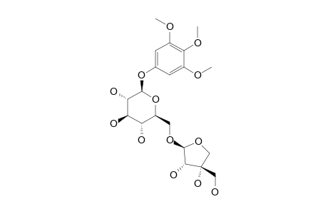 3,4,5-TRIMETHOXYPHENOL-BETA-D-APIOFURANOSYL-(1->6)-BETA-D-GLUCOPYRANOSIDE