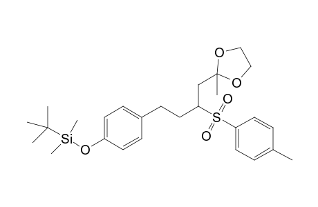 Tert-butyl-dimethyl-[4-[4-(2-methyl-1,3-dioxolan-2-yl)-3-(p-tolylsulfonyl)butyl]phenoxy]silane