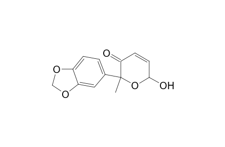 6-(1,3-benzodioxol-5-yl)-2-hydroxy-6-methyl-2H-pyran-5-one