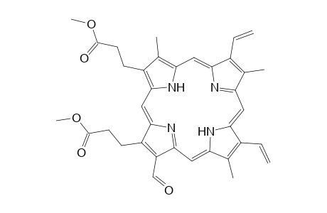 21H,23H-Porphine-2,18-dipropanoic acid, 7,12-diethenyl-17-formyl-3,8,13-trimethyl-, dimethyl ester