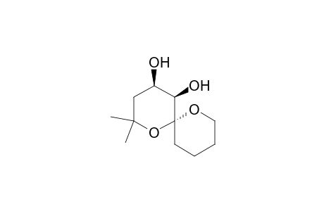 (4R*,5R*,6R*)-2,2-dimethyl-1,7-dioxaspiro[5.5]undecane-4,5-diol