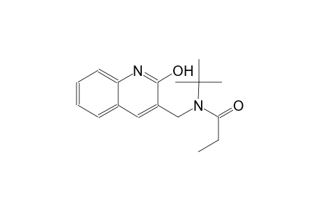 N-(tert-butyl)-N-[(2-hydroxy-3-quinolinyl)methyl]propanamide