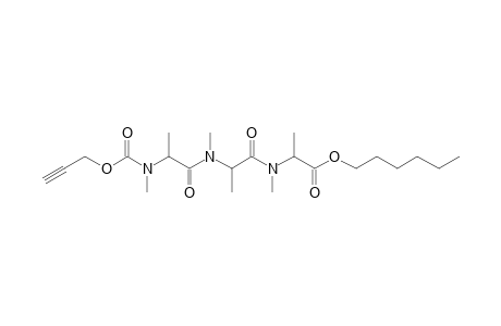 Alanylalanylalanine, N,N',N''-trimethyl-N''-propargyloxycarbonyl-, hexyl ester