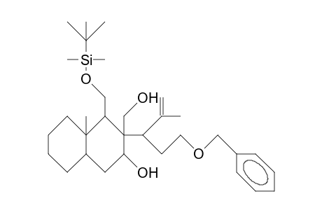 cis-2-(T-Butyl-dimethyl-siloxymethyl)-1-methyl-3-hydroxymethyl-3-(3-benzyloxy-1-isopropylenyl-propyl)-bicyclo(4.4.0)deca