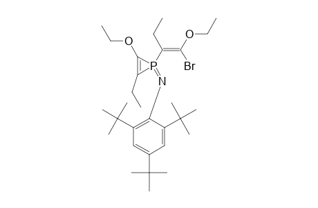 Z-1-(2,4,6-TRI-TERT.-BUTYLPHENYLAMINO)-1-(1-ETHOXY-1-BROMOBUTEN-2-YL)-2-ETHYL-3-ETHOXY-LAMBDA-(5)-PHOSPHIRENE