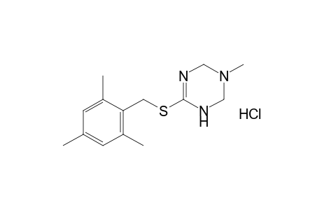 3-methyl-1,2,3,4-tetrahydro-6-[(2,4,6-trimethylbenzyl)thio]-s-triazine, monohydrochloride