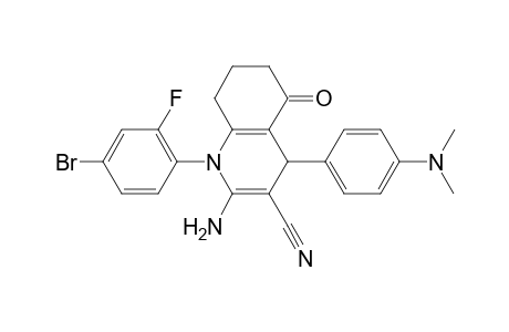 2-Amino-1-(4-bromo-2-fluoro-phenyl)-4-(4-dimethylamino-phenyl)-5-oxo-1,4,5,6,7,8-hexahydro-quinoline-3-carbonitrile