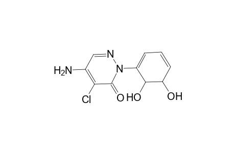 3(2H)-Pyridazinone, 5-amino-4-chloro-2-(5,6-dihydroxy-1,3-cyclohexadien-1-yl)-, cis-