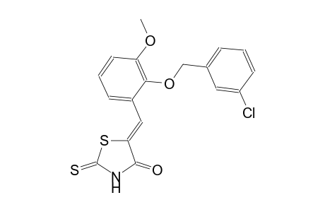 (5Z)-5-{2-[(3-chlorobenzyl)oxy]-3-methoxybenzylidene}-2-thioxo-1,3-thiazolidin-4-one