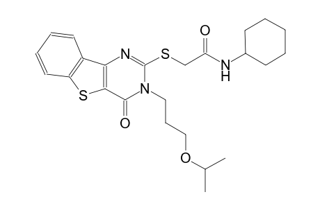 N-cyclohexyl-2-{[3-(3-isopropoxypropyl)-4-oxo-3,4-dihydro[1]benzothieno[3,2-d]pyrimidin-2-yl]sulfanyl}acetamide