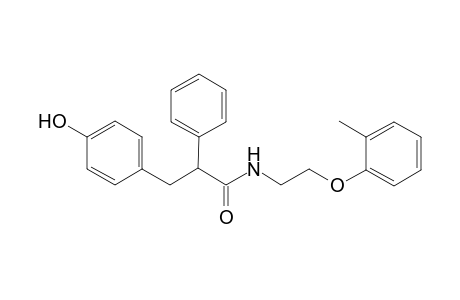 3-(4-hydroxyphenyl)-N-[2-(2-methylphenoxy)ethyl]-2-phenylpropanamide