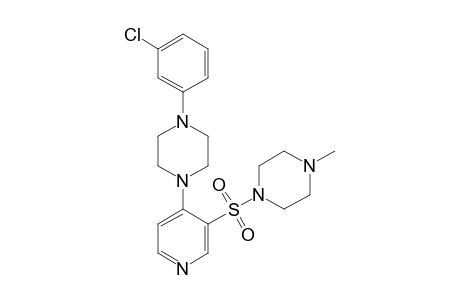 4-[4-(m-Chlorophenyl)-1-piperazinyl]-3-[(4-methyl-1-piperazinyl)sulfonyl]pyridine