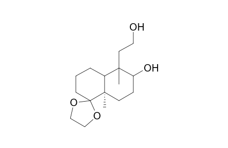 (5S,6S,8aR)-3,4,4a,5,6,7,8,8a-Octahydro-6-hydroxy-5-(2'-hydroxyethyl)-5,8a-dimethylnaphthalene-1(2H)-one ethylene ketal