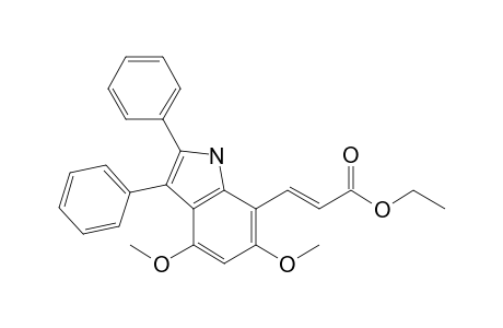 Ethyl 3-(4,6-dimethoxy-2,3-diphenylindol-7-yl)propenoate