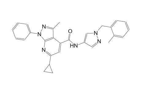 6-cyclopropyl-3-methyl-N-[1-(2-methylbenzyl)-1H-pyrazol-4-yl]-1-phenyl-1H-pyrazolo[3,4-b]pyridine-4-carboxamide