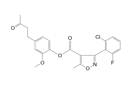 3-(2-chloro-6-fluorophenyl)-5-methyl-4-isoxazolecarboxylic acid, 2-methoxy-4-(3-oxobutyl)phenyl ester