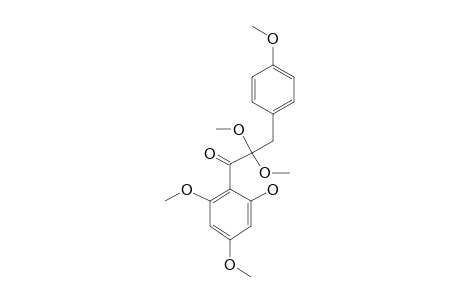 1-Propanone, 1-(2-hydroxy-4,6-dimethoxyphenyl)-2,2-dimethoxy-3-(4-methoxyphenyl)-