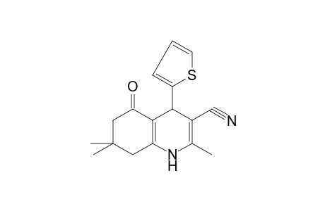 3-Quinolinecarbonitrile, 1,4,5,6,7,8-hexahydro-2,7,7-trimethyl-5-oxo-4-(2-thienyl)-