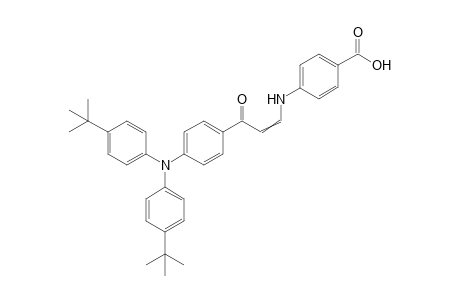 4-[[3-[4-(4-tert-butyl-N-(4-tert-butylphenyl)anilino)phenyl]-3-oxo-prop-1-enyl]amino]benzoic acid