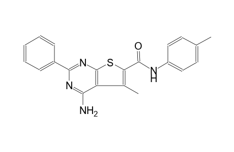 4-amino-5-methyl-N-(4-methylphenyl)-2-phenylthieno[2,3-d]pyrimidine-6-carboxamide