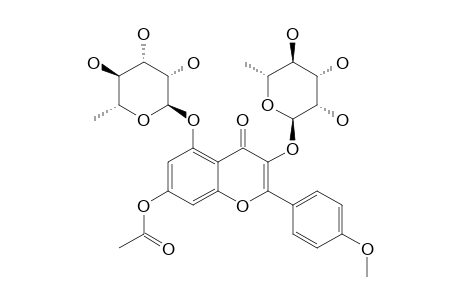 4'-METHOXYKAEMPFEROL-7-(ACETOXY)-3,5-O-ALPHA-L-RHAMNOPYRANOSIDE