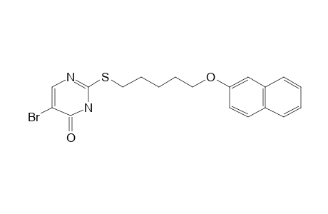 2-[5-(2-Naphthoxy)pentylthio]-5-bromo-uracil