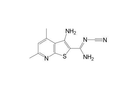 3-AMINO-2-AMINOCYANOIMINOMETHYL-4,6-DIMETHYL-THIENOPHENO-[2.3-B]-PYRIDINE