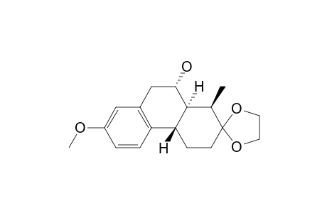 (1'R*,4a'S*,10'S*,10a'R*)-10'-Hydroxy-7'-methoxy-1'-methyl-3',4',4a',9',10',10a'-hexahydrospiro[1,3-dioxolane-2,2'(1'H)-phenanthrene]