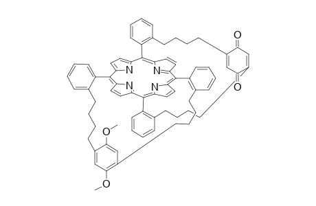 5,15 -[p-Benzoquinone-1,4-diyl-bis(4,1-butanediyl-2,1-benzeno)]-10,20-dimethoxybenzene-1,4-diyl bis(4,1-butanediyl-2,1-benzeno)] -porphyrin