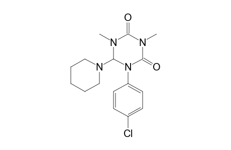 1-(p-chlorophenyl)dihydro-3,5-dimethyl-6-piperidino-s-triazine-2,4(1H,3H)-dione