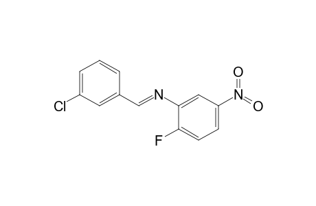N-[(E)-(3-Chlorophenyl)methylidene]-2-fluoro-5-nitroaniline