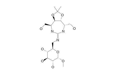 METHYL-(4'S,5'R,6'R,7'S)-6-DEOXY-6-(4',7'-DIHYDROXYMETHYL-5',6'-DIHYDROXY-5',6'-O-METHYLETHYLIDENE-1',3'-DIAZEPAN-2'-YL)-IMINO-D-GLUCOPYRANOSIDE