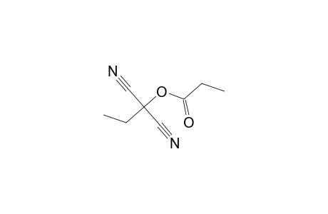 Propanedinitrile, ethyl(1-oxopropoxy)-