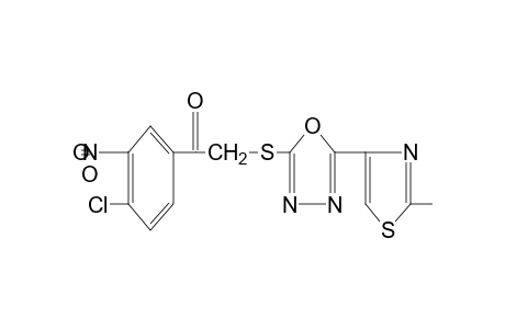 4'-chloro-2-{[5-(2-methyl-4-thiazolyl)-1,3,4-oxadiazol-2-yl]thio}-3'-nitroacetophenone