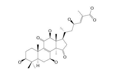 GANODERIC-ACID-ETA;(23S)-3-BETA,7-BETA,12-BETA,23-TETRAHYDROXY-11,15-DIOXO-LANOSTA-8,24E-DIENE-26-OIC-ACID