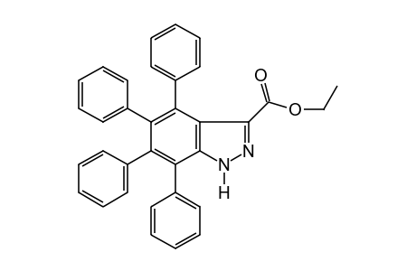 4,5,6,7-tetraphenyl-1H-indazole-3-carboxylic acid, ethyl ester