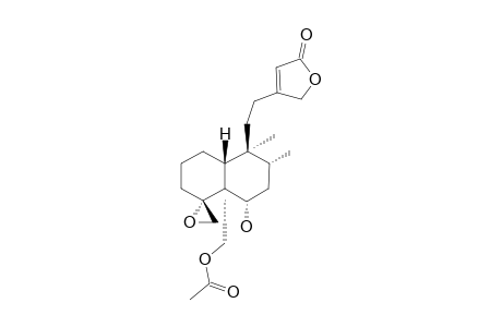 AJUGARIN-II;19-ACETOXY-4-ALPHA,18-EPOXY-6-ALPHA-HYDROXYNEOCLEROD-13-EN-15,16-OLIDE