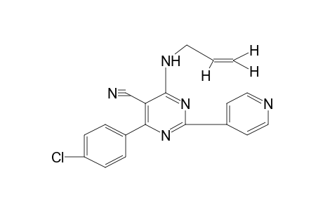 4-(ALLYLAMINO)-6-(p-CHLOROPHENYL)-2-(4-PYRIDYL)-5-PYRIMIDINECARBONITRILE