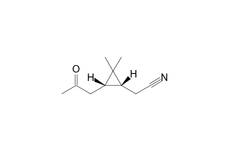 2-[(1R,3S)-2,2-dimethyl-3-(2-oxidanylidenepropyl)cyclopropyl]ethanenitrile