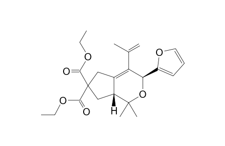 Diethyl (3R,7aR)-3-(furan-2-yl)-1,1-dimethyl-4-(prop-1-en-2-yl)-3,5,7,7a-tetrahydrocyclopenta[c]-pyran-6,6(1H)-dicarboxylate