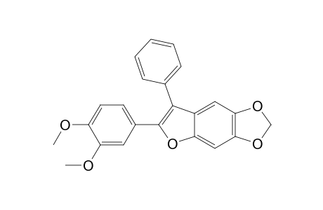 2-(3,4-DIMETHOXYPHENYL)-5,6-(METHYLENEDIOXY)-3-PHENYLBENZO-[B]-FURAN