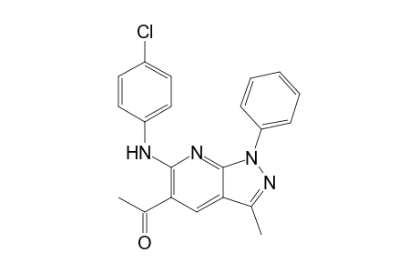 5-Acetyl-6-(4-chlorophenylamino)-3-methyl-1-phenyl-1H-pyrazolo[3,4-b]pyridine