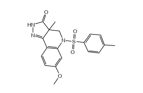 7-methoxy-3a-methyl-2,3a,4,5-tetrahydro-5-(p-tolylsulfonyl)-3H-pyrazolo[4,3-c]quinolin-3-one